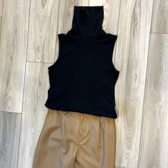 High Waist Faux Leather Trousers - Picture 5 of 5